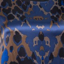 مملوكة مسبقًا Roberto Cavalli Black Abstract Print Silk & Cotton Top S