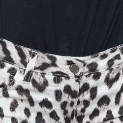 Pre Owned Roberto Cavalli Brown/Pink Ombre Animal Print Cotton Flare Leg Jeans S