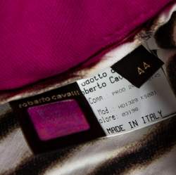 مملوكة مسبقًا تنورة ماكسي روبرتو كافالي دينم وردي بحزام واسع مقاس متوسط - ميديوم