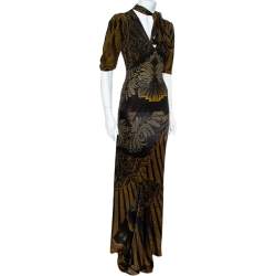 Pre Owned Roberto Cavalli Multicolor Prink Top and Skirt Set S