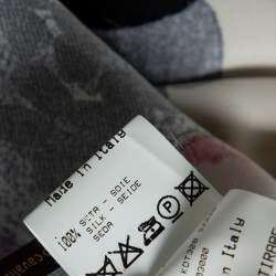 Pre Owned Roberto Cavalli Cream Floral Print Silk Satin Maxi Skirt S