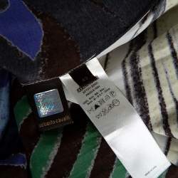 Pre Owned Roberto Cavalli Multicolor Silk Skirt and Top Set M