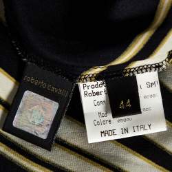 Pre Owned تنورة روبرتو كافالي واسعة حرير مطبوع متعدد الألوان مقاس وسط (ميديوم)