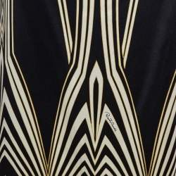 Pre Owned تنورة روبرتو كافالي واسعة حرير مطبوع متعدد الألوان مقاس وسط (ميديوم)