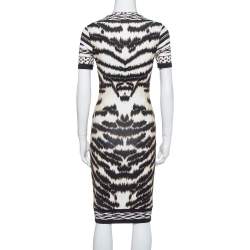 Pre Owned Roberto Cavalli Multicolor Knit Animal Printed Midi Dress S