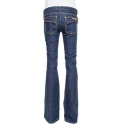 مملوكة مسبقًا Roberto Cavalli Indigo Dark Wash Denim Flared Jeans S