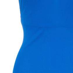 Pre Owned Roberto Cavalli Blue Stretch Jersey Top S