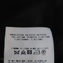 Pre Owned Roberto Cavalli Black Satin Ruffle Hem Detail Maxi Skirt M