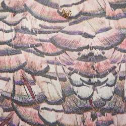 Roberto Cavalli Beige Printed Silk Knit Oversized Sweatshirt M