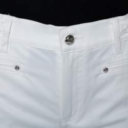 مملوكة مسبقًا Roberto Cavalli White Denim Bootcut Jeans L