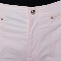 Pre Owned بنطلون روبرتو كافالي بالازو قطن وردي مقاس كبير - لارج