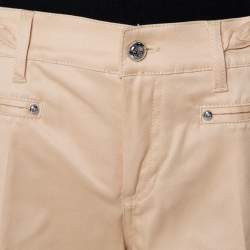 Pre Owned Roberto Cavalli Beige Cotton Bootcut Trousers L