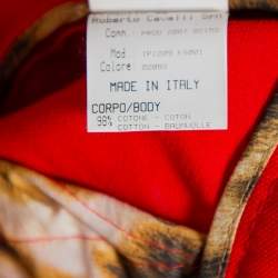 Pre Owned Roberto Cavalli Red Denim Bootcut Jeans L