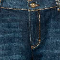 Pre Owned بنطلون جينز روبرتو كافالي دينم أزرق كحلي قصة مستقيمة مقاس كبير جدًا - إكس لارج