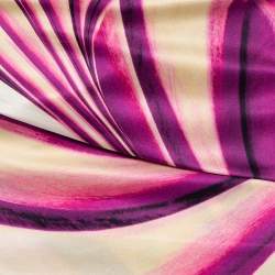 Pre Owned Roberto Cavalli Multicolor Printed Silk Satin Tiered Mini Skirt S