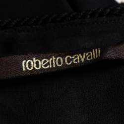 Roberto Cavalli Black Forest Printed Crepe Maxi Dress S