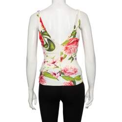 مملوكة مسبقًا كاميسول روبرتو كافالي تريكو كريمي مورد رقبة وراسع مقاس متوسط - ميديوم