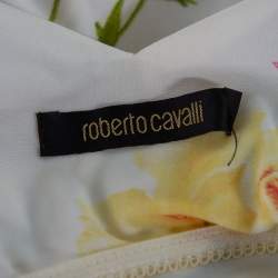 مملوكة مسبقًا كاميسول روبرتو كافالي تريكو كريمي مورد رقبة وراسع مقاس متوسط - ميديوم