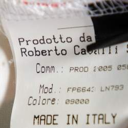 مملوكة مسبقًا كاميسول روبرتو كافالي تريكو كريمي مورد رقبة وراسع مقاس متوسط - ميديوم