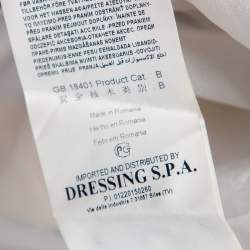 Pre Owned Cavalli Class Yellow & Black Lace Mixed Media Sleeveless Sheath Dress M