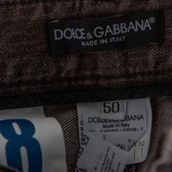 Pre Owned Roberto Cavalli Monochrome Printed Silk Palazzo Pants L