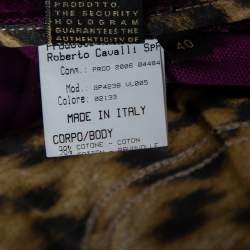 Pre Owned Roberto Cavalli Purple Velvet  Buttoned Pants S