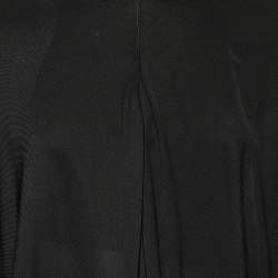 مملوكة مسبقًا Roberto Cavalli Black Jersey Knit Cape Sleeve Dress S