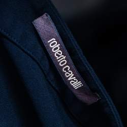 Pre Owned Roberto Cavalli Black Crepe Maxi Skirt L