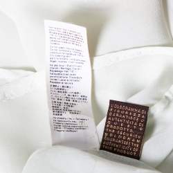 مملوكة مسبقًا Roberto Cavalli Off White Chain Printed Silk Sleeveless Mini Dress M