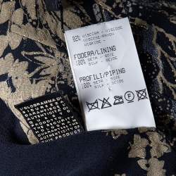 مملوكة مسبقًا جاكت روبرتو كافالي تفاصيل زخرفة حافة مغايرة صوف أسود مقاس صغير