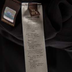 Pre Owned Roberto Cavalli Black Crepe Snake Back Detail Gown S