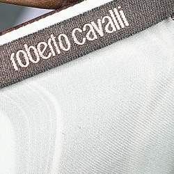 Pre Owned Roberto Cavalli Cream Printed Silk Kaftan Dress S