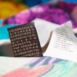 Pre Owned Roberto Cavali Multicolored Printed Cotton Belted Trench Coat M