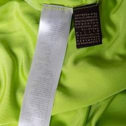 Pre Owned Roberto Cavalli Green Jersey Halter Neck Top M