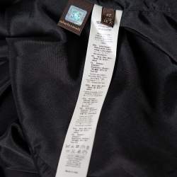 Pre Owned Roberto Cavalli Black & Animal Print Silk & Wool Sleeveless Dress M 