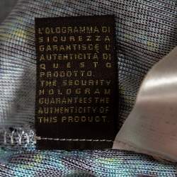 Pre Owned Roberto Cavalli Multicolored Snake Print Knitted Cardigan M