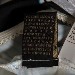 Pre Owned Roberto Cavalli Multicolored Printed Silk & Jersey Halter Neck Top, Shirt & Mini Skirt Set S