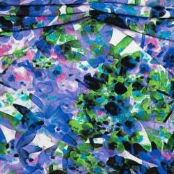 Pre Owned توب روبرتو كافالي جيرسيه مطبوع متعدد الألوان مكشكش بلا أكمام مقاس صغير - سمول