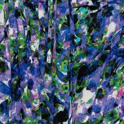 Roberto Cavalli Multicolored Printed Crepe Draped Pants S