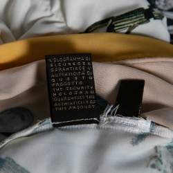 Pre Owned Roberto Cavalli Multicolored Printed Jersey Draped Sleeveless Dress S