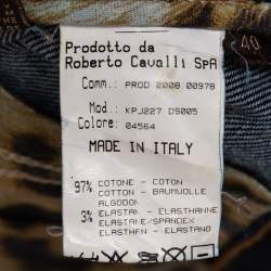 Pre Owned بنطلون جينز روبيرتو كافاللي دنيم أزرق داكن مقاس صغير - سمول