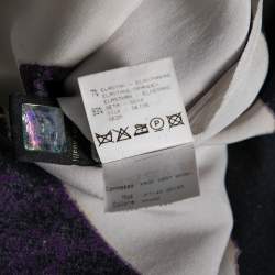 Pre Owned Roberto Cavalli Multicolored Printed Silk Tiered Sleeveless Dress M