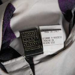 Pre Owned Roberto Cavalli Multicolored Printed Silk Tiered Sleeveless Dress M