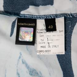 Pre Owned Roberto Cavalli Multicolor Printed Jersey Midi Dress S