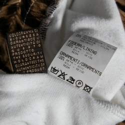 Pre Owned Roberto Cavalli White Cotton Rib Knit Detailed Cropped Joggers M