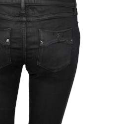 Pre Owned Roberto Cavalli Black Distressed Denim Jeans M