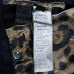 Pre Owned Roberto Cavalli Black Distressed Denim Jeans M