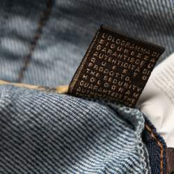 Pre Owned Roberto Cavalli Blue Faded Effect Denim Straight Leg Jeans M