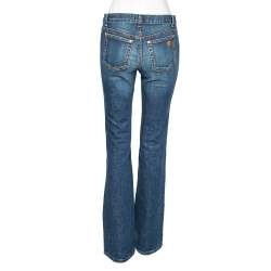 Pre Owned Roberto Cavalli Blue Denim Straight Fit Jeans M