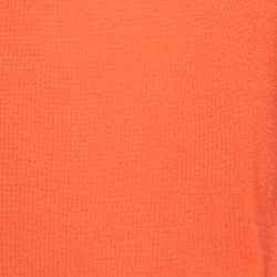 Pre Owned توب روبرتو كافالي حرير برتقالي مزين مزخرف تريكو قصات مفرغة مقاس متوسط (ميديوم)